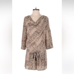 BCBGMaxAzria Snake Print Marcelle Romper / Jumpsuit (100% silk)